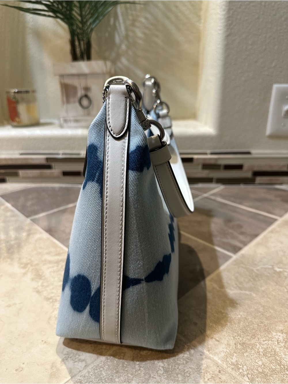 Coach Juliet Shoulder Bag With Tie-Dye Denim - Picture 5 of 7